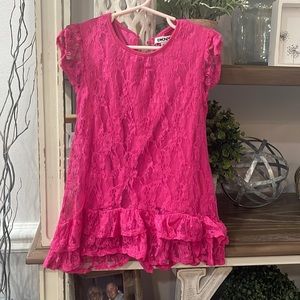 DKNY Pink Lace top Sz 6x